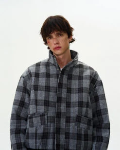 Plaid Bomber Jacket With Stand Collar 21 Plaid Bomber Jacket With Stand Collar -Modern Wear Shop 0e1dcf5c96b802a74be7b057d16ba583
