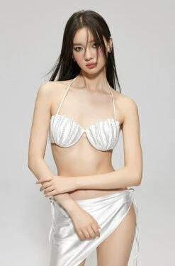 Shell Halter Bikini Set With Sarong Skirt -Modern Wear Shop 0e667e08b22abfdeb23d1be6aeb07e43