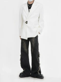 Buckle Detail Oversized Blazer Jacket 32 Buckle Detail Oversized Blazer Jacket -Modern Wear Shop 0eb43f564b9a9cafc7bbbcc2b1a8815a