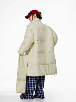 Oversized Stand Collar Puffer Coat With Scarf -Modern Wear Shop 0ecb8a9c17a16de29b1929ac70af6318