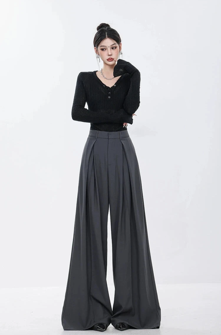 High Waist Wide Leg Multi-Pleated Trousers 3 High Waist Wide Leg Multi-Pleated Trousers - Image 3