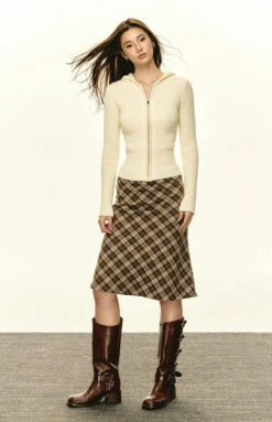 Slim Ribbed Zip-Up Hooded Sweater 19 Slim Ribbed Zip-Up Hooded Sweater -Modern Wear Shop 0eda99316c5c8707dcd7c40a862df195