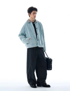 Contrast Corduroy Collar Denim Button Jacket 29 Contrast Corduroy Collar Denim Button Jacket -Modern Wear Shop 0f05f4e185fd102cd953c16e5d6c0b37