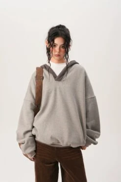Oversized Knit Ribbed Heathered Hoodie 24 Oversized Knit Ribbed Heathered Hoodie -Modern Wear Shop 0f5908b9d4e9d4b4bd48f919ac178851