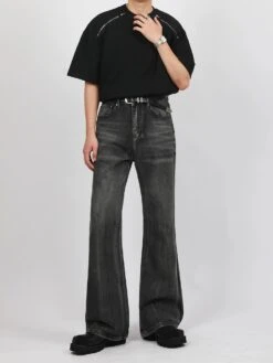 Faded Slim Fit Semi-Flare Denim Jeans -Modern Wear Shop 0fafb91577f6f29c6eec303906eaeeec