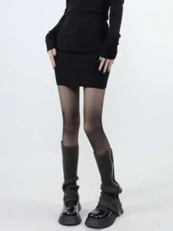 Zip Ribbed Leg Warmers -Modern Wear Shop 106604f5efa525165308152be8321a0a