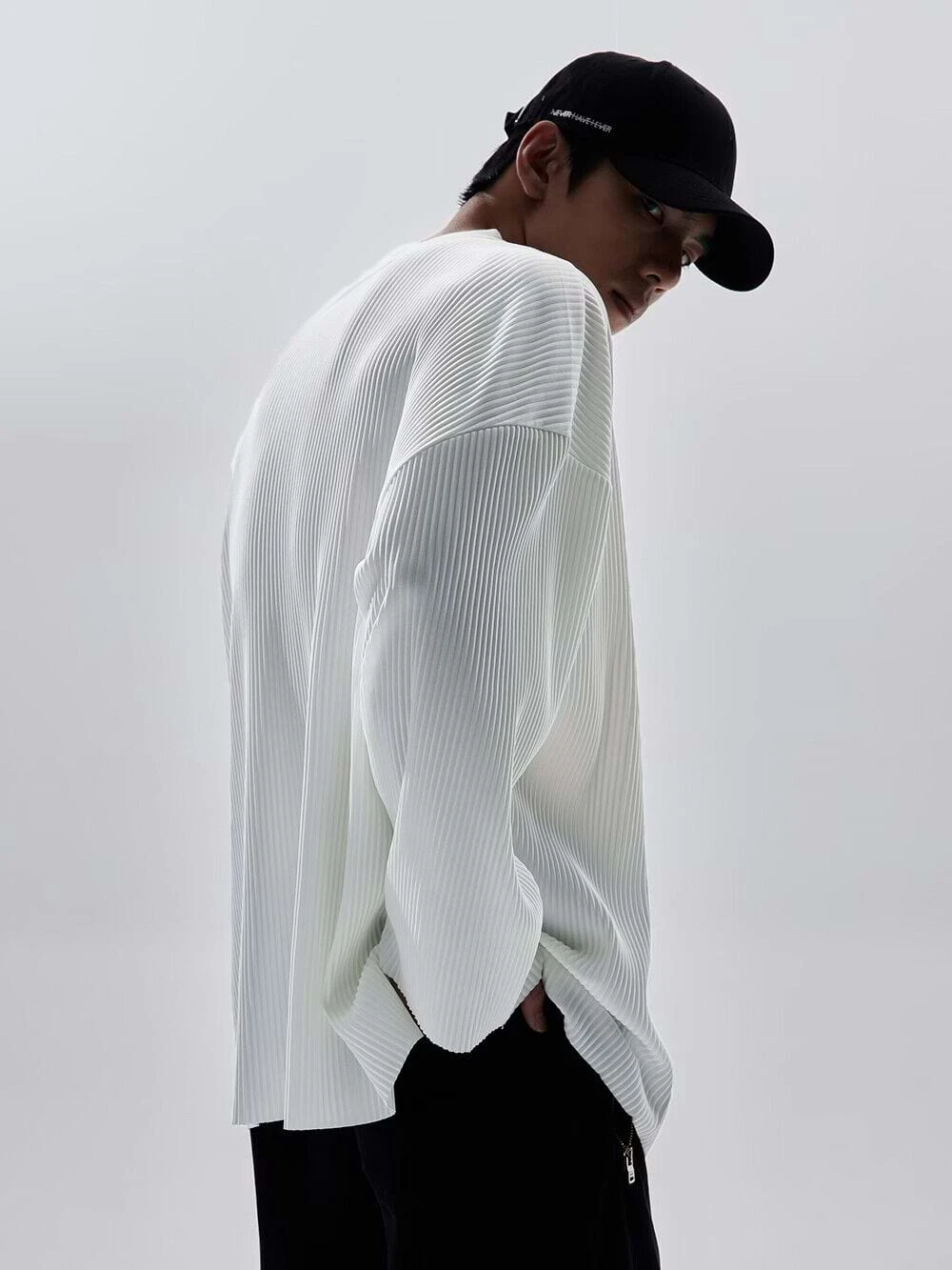 Oversized Ribbed Long Sleeve Shirt 6 Oversized Ribbed Long Sleeve Shirt - Image 6