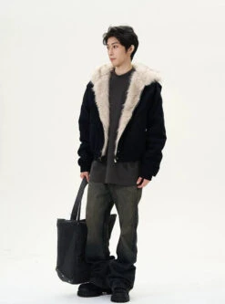 Oversized Faux Fur Collar Hooded Bomber Jacket 12 Oversized Faux Fur Collar Hooded Bomber Jacket -Modern Wear Shop 1193bf8c564ebdf1e7ab47996d50acb1