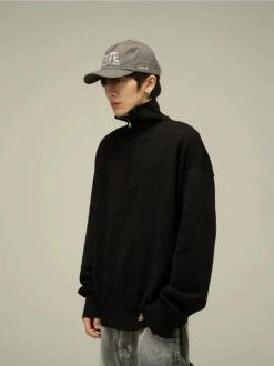 Half-Zip Collared Sweatshirt Pullover -Modern Wear Shop 120cf278fcdb6aa98ab6ec3538d02437