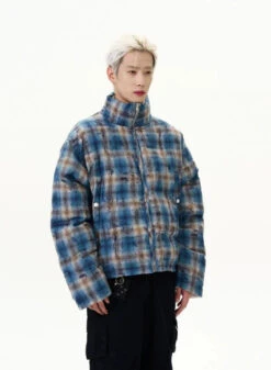 Reversible Plaid Puffer Zip Jacket 31 Reversible Plaid Puffer Zip Jacket -Modern Wear Shop 12990b9a24132bfec92cbe8ec0ee68f0