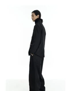 Structured Single Breasted Blazer With Zip Details -Modern Wear Shop 12e6201afc97bd83df16bf636f1abd2f