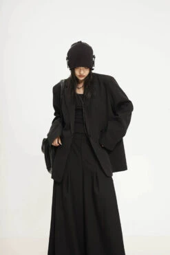 Oversized Single Breasted Blazer With Pocket Detail 16 Oversized Single Breasted Blazer With Pocket Detail -Modern Wear Shop 13deefc0fc6b6053e57e51e47a3b109c