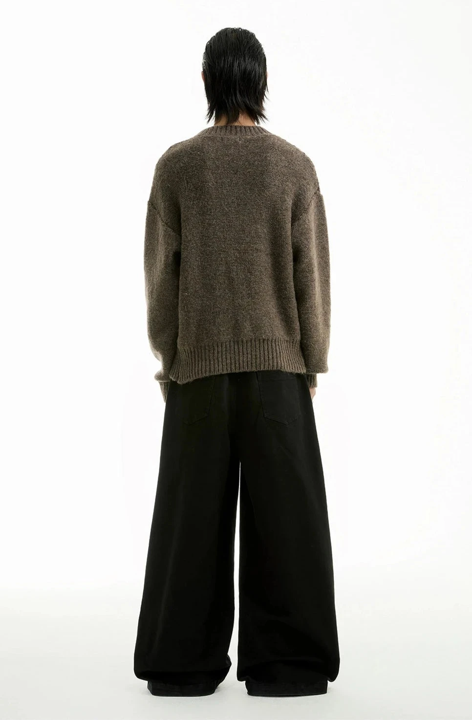 Cable Knit Crewneck Ribbed High-Hem Sweater 9 Cable Knit Crewneck Ribbed High-Hem Sweater - Image 9