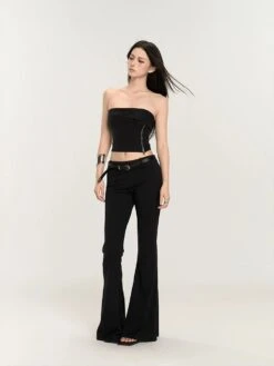 Slim Flared High-Waist Pants -Modern Wear Shop 1589285ba0145a7aab0b8e1417782f7d