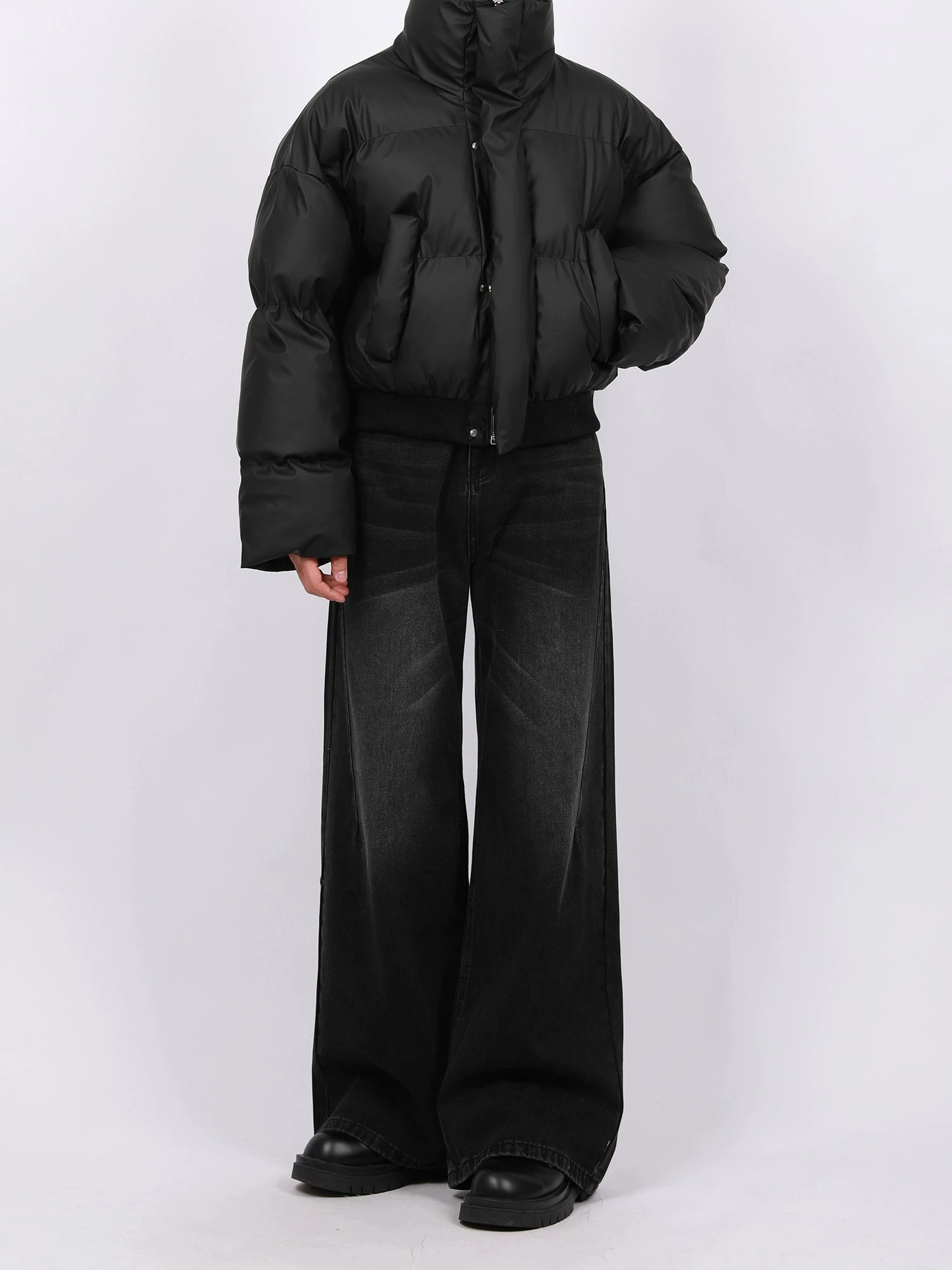 Vintage Washed Wide Leg Denim Pants 14 Vintage Washed Wide Leg Denim Pants - Image 14