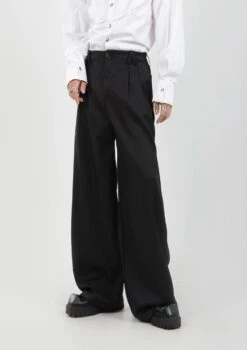 High-Waisted Wide Leg Pleated Lightweight Trousers -Modern Wear Shop 163017adf814c57f59fc1fd7c89e8179