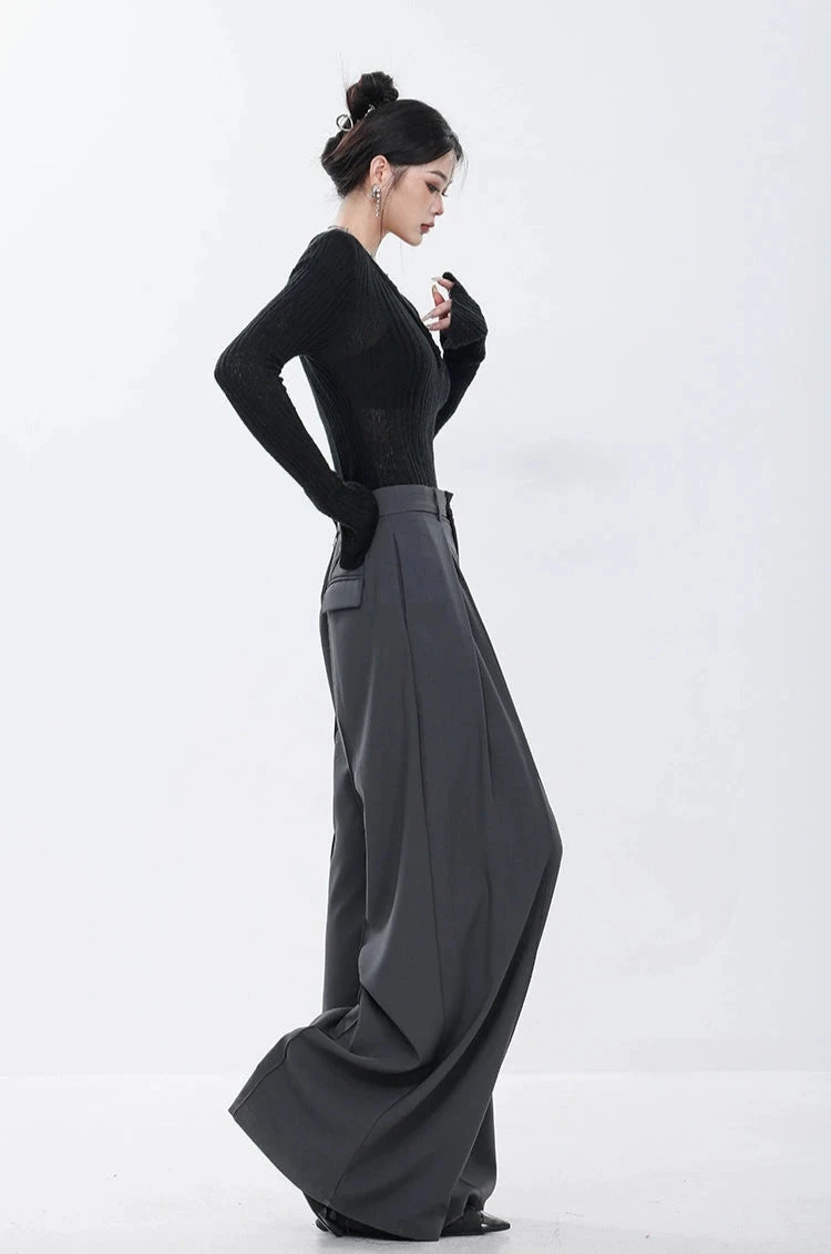 High Waist Wide Leg Multi-Pleated Trousers 12 High Waist Wide Leg Multi-Pleated Trousers - Image 12
