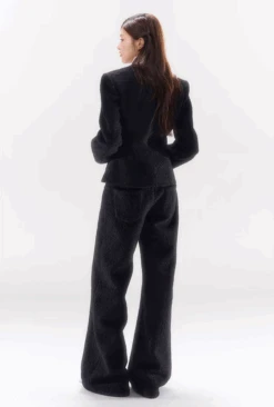 Double-Breasted Slim-Fit Tweed Jacket With Pocket Detail 11 Double-Breasted Slim-Fit Tweed Jacket With Pocket Detail -Modern Wear Shop 1732869915747