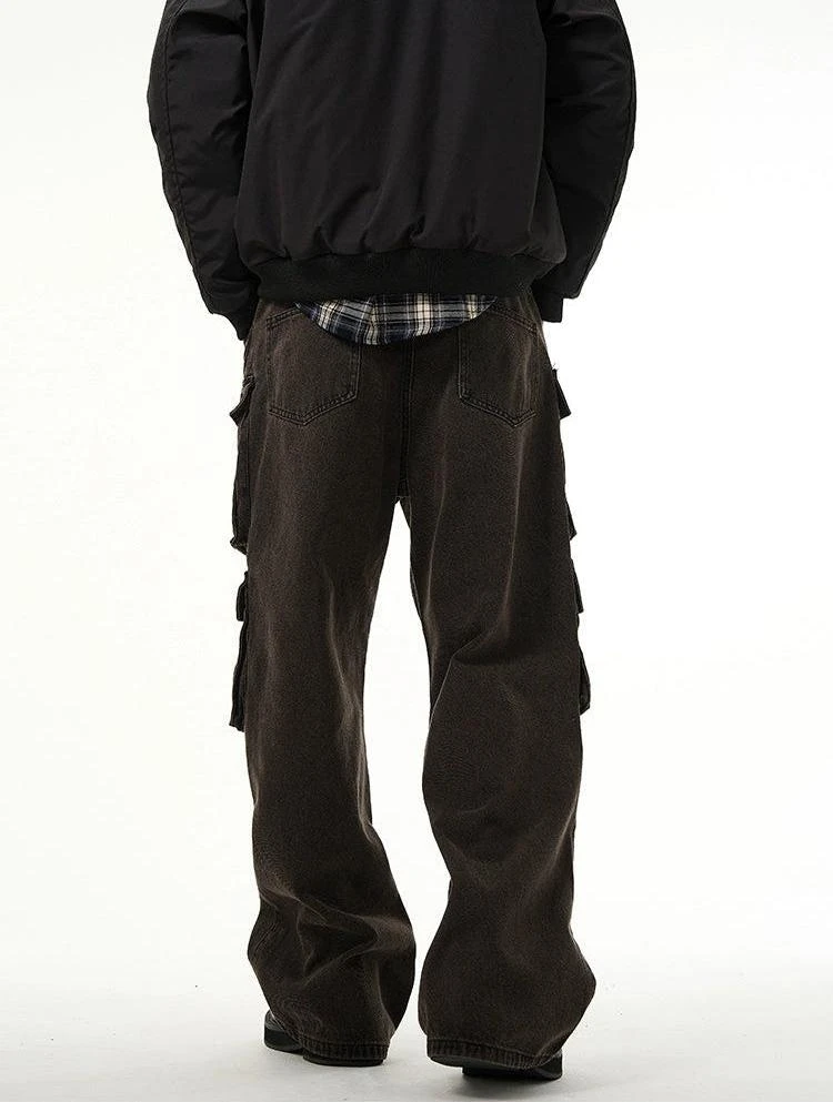 Faded Multi Pocket Denim Pants 12 Faded Multi Pocket Denim Pants - Image 12