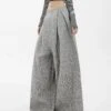 Wide-Leg High Waist Panel-Pleat Palazzo Trousers