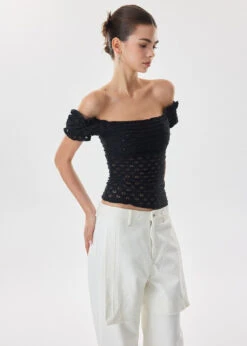Off Shoulder Eyelet Lace Puff Sleeve Top 8 Off Shoulder Eyelet Lace Puff Sleeve Top -Modern Wear Shop 187f0c7b710fb5b128faa7da360604bf