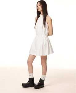 Sleeveless Halter Ruched Neck Gathered Waist Tent Dress -Modern Wear Shop 18dc75700c780dfd69264b7ec695af77