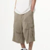Cargo Pocket Knee-Length Capri Shorts