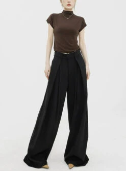 Wide Leg Criss-Cross Pleated Palazzo Trousers 32 Wide Leg Criss-Cross Pleated Palazzo Trousers -Modern Wear Shop 19aa9ef761be235ed098a7cdb6c45351