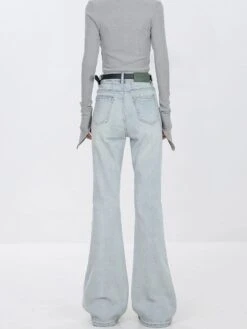 Skinny Flared Denim Jeans With Waist Stitch Detail -Modern Wear Shop 1a046e2112f57ae2ff6ec19a8f0ef6a7