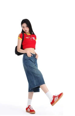 Denim Wide-Leg Culotte Capri Flare Shorts -Modern Wear Shop 1a8fd9960561781f9479ddef874a751e