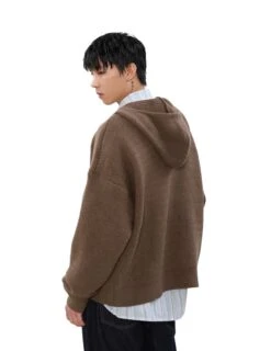 Wave Pattern Drop Shoulder Two Way Zip Hooded Jacket -Modern Wear Shop 1ae37cabd98caccdd8a240a8181f1ab4