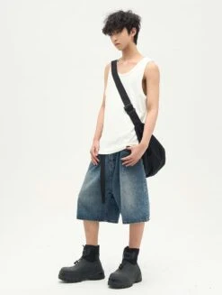 Faded Denim Shorts -Modern Wear Shop 1b821d10517a01369786516f6d252e5a