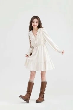 Ruffle Collar Tier Dress -Modern Wear Shop 1c8f9ee68be20b59d101efbfd1740429