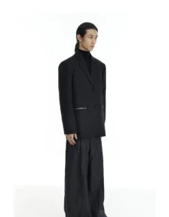 Structured Single Breasted Blazer With Zip Details -Modern Wear Shop 1cceba51406f2f0720bc0aa002e1e41e