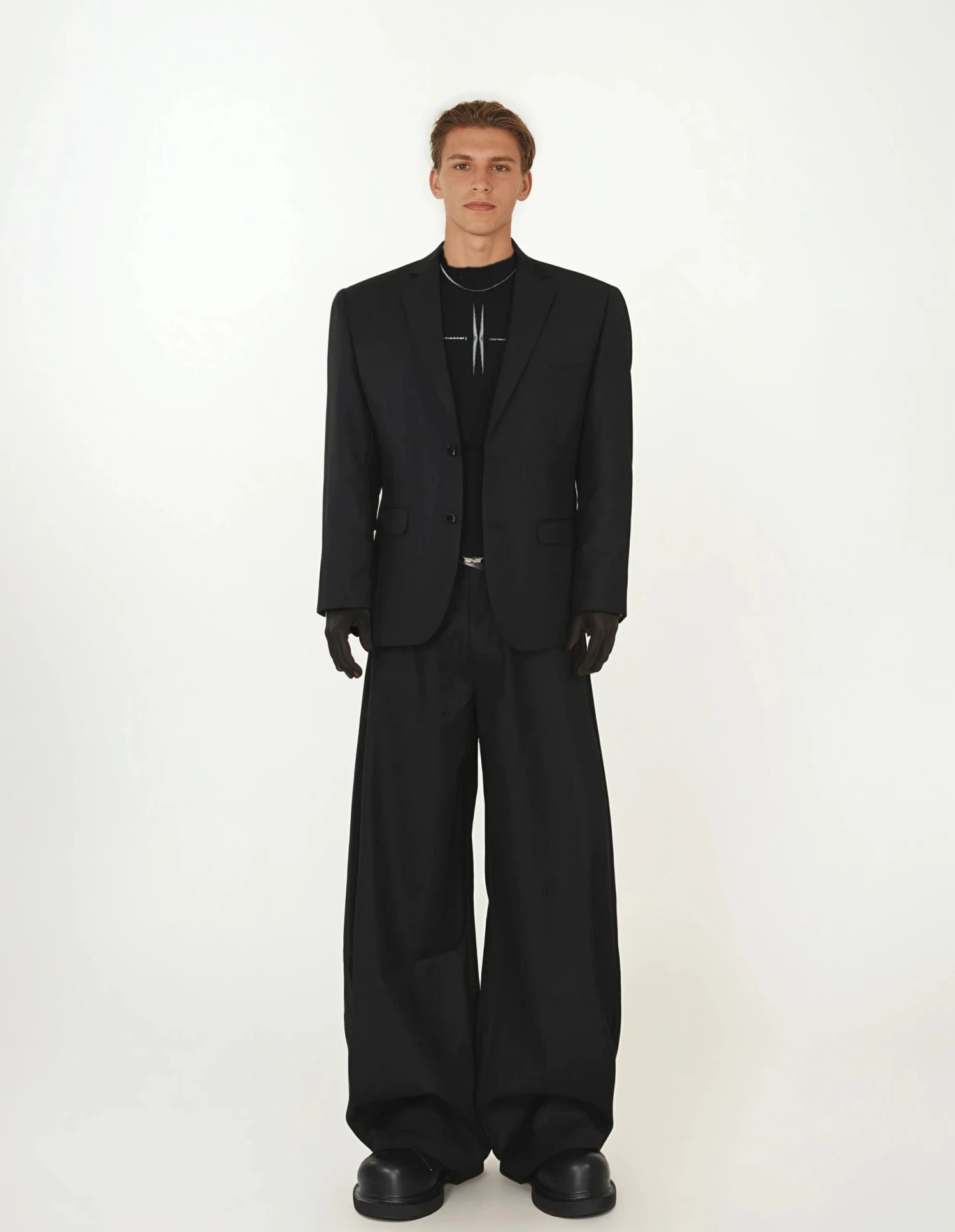 Single-Breasted Tailored Blazer With Notch Lapel And Pockets 3 Single-Breasted Tailored Blazer With Notch Lapel And Pockets - Image 3