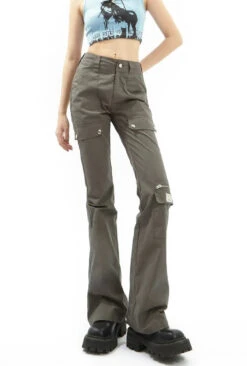 Utility Cargo Pocket Straight-Leg Trousers -Modern Wear Shop 1db2a0e68c10247f90e484ee1fdafb8b