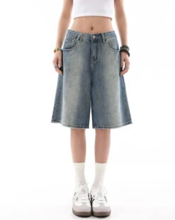Denim Bermuda Wide-Leg Jean Shorts -Modern Wear Shop 1e0ca4a1c6529c616438e22b0ab47118