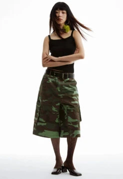 Camouflage Cargo Culotte Shorts With Pockets -Modern Wear Shop 1e4de5271dcef2e0f36192ef68a327f8