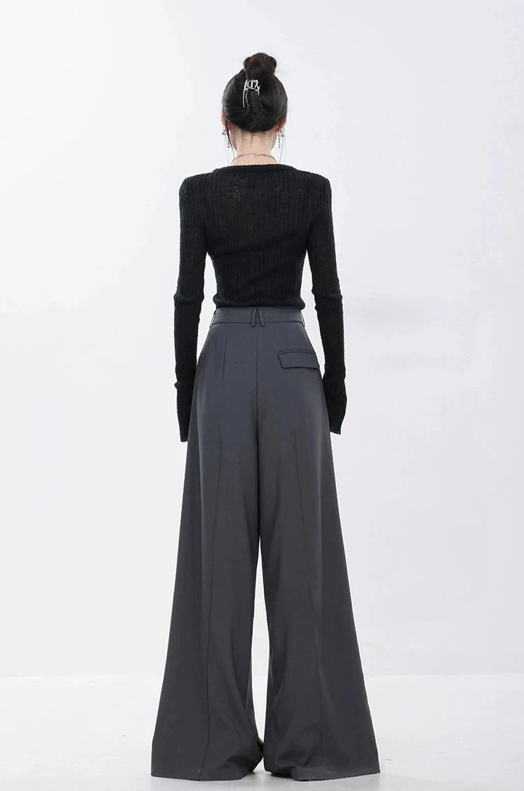High Waist Wide Leg Multi-Pleated Trousers 6 High Waist Wide Leg Multi-Pleated Trousers - Image 6