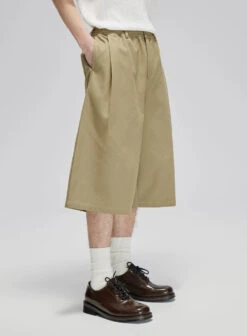 Elastic Waist Wide Leg Pleated Longline Bermuda Shorts 12 Elastic Waist Wide Leg Pleated Longline Bermuda Shorts -Modern Wear Shop 20e244ddc125f8c32e215e06353c4add