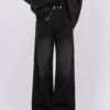 Vintage Washed Wide Leg Denim Pants