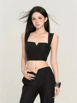 Sleeveless Sweetheart Neckline Extra-Cropped Top 17 Sleeveless Sweetheart Neckline Extra-Cropped Top -Modern Wear Shop 234667a7e6cc599f6fa8b3f0c119b463