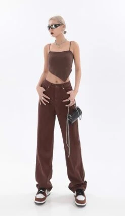 Star Patchwork Pockets Straight Jeans -Modern Wear Shop 23c1b88250634465dee6102f2e743ab4