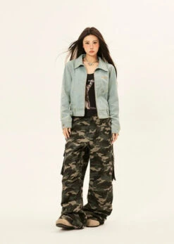 Camouflage Cargo Trousers With Double Side Belt Straps -Modern Wear Shop 243b0e4bf743b8fd8de23231318c7ee4
