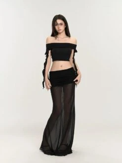 Sheer Overlay Maxi Skirt -Modern Wear Shop 24d696fe9d590e59d1e3599ceefe1ca4