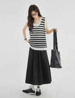 Open Knit Stripe Sweater Vest -Modern Wear Shop 250e771a28a05163ecd514063e3ef09c