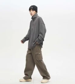 Semi High Neck Half Zip Knit Pullover -Modern Wear Shop 25cc605e2f11a7c8318090f66d20a228