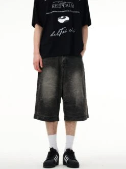 Slim Faded Denim Knee-Length Straight Shorts 9 Slim Faded Denim Knee-Length Straight Shorts -Modern Wear Shop 26d42fdb7ebbe5ebc6ec24661d10224f