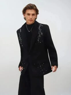 Embroidered Lightning Detail Blazer With Stud Accents -Modern Wear Shop 26f51769753b313e68940fee49b35b1d 41a18421 b7d5 4e5f 9c14 9b2a474b2ba9