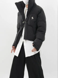 Asymmetric Puffer Jacket With Fireman Clasp Buckle -Modern Wear Shop 2770b81bf967bce9473bab9d4d3b241e